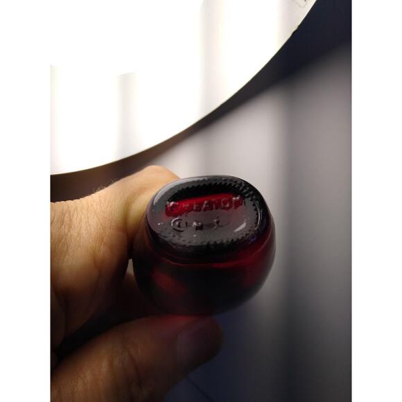 Wheaton Ruby Red Carnival Glass Bottle George Washington Retro 1971 Mini 3" - Picture 4 of 4